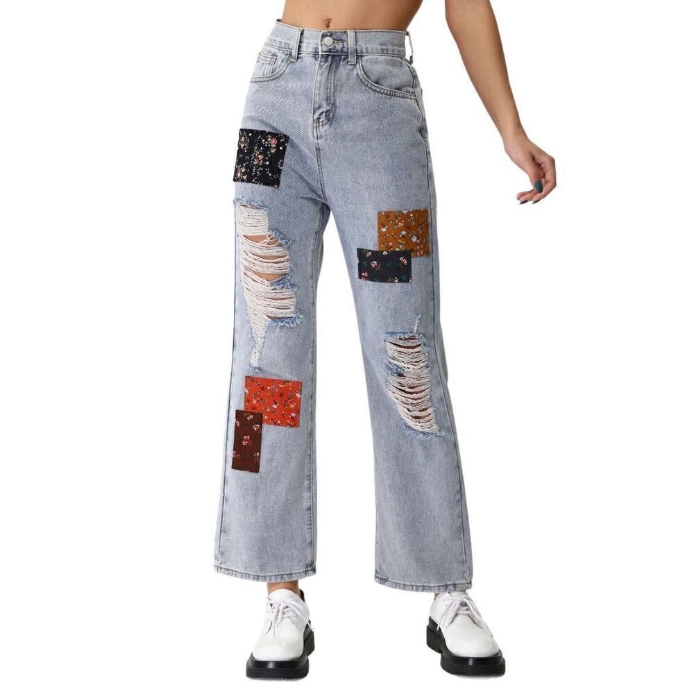 NWT Cider Patchy Denim Jeans Size 8 / 29”